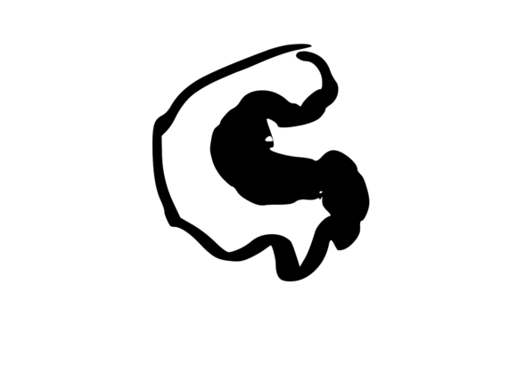 Cheesey Gooey Melting Mono Letter SVG P