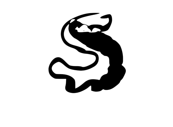 Cheesy Gooey Melting Mono Letter SVG S