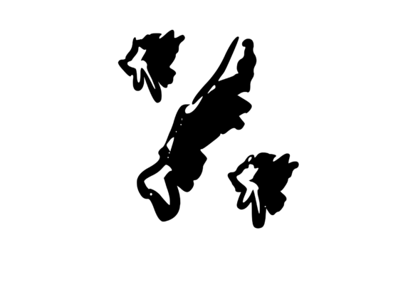 Cheesy Gooey Melting Mono Symbol SVG