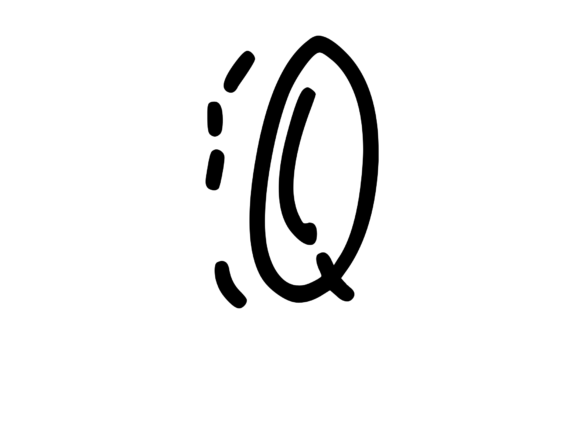 Crazy Funky Dancing Mono Letter SVG Q