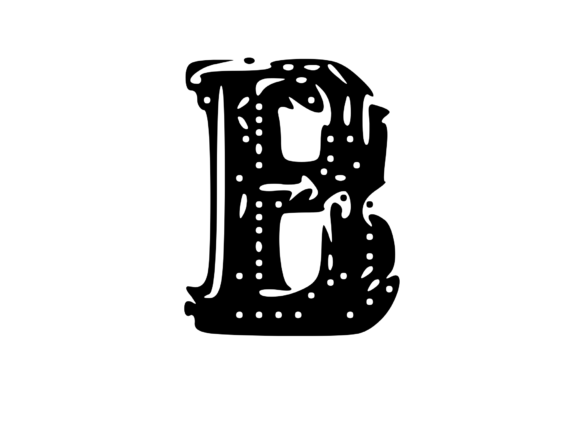 Fun Whacky Playful Mono Letter B V.1