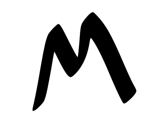 Graffiti Street Tag Mono Letter M Review for Embroidery