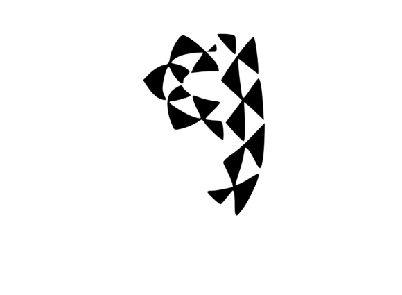 Playful Geometric Pattern Mono 9