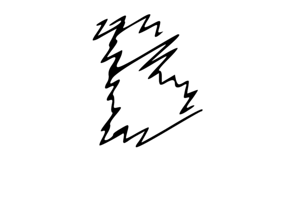 Zapped Comic Shocked Mono Letters B